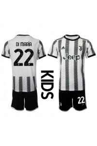 Juventus Angel Di Maria #22 Babytruitje Thuis tenue Kind 2022-23 Korte Mouw (+ Korte broeken)